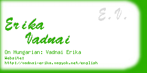 erika vadnai business card
